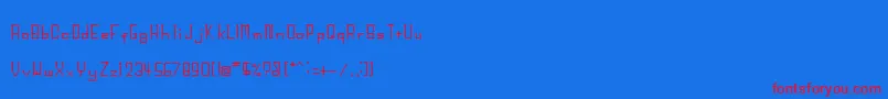 フォントBigHead – 赤い文字の青い背景