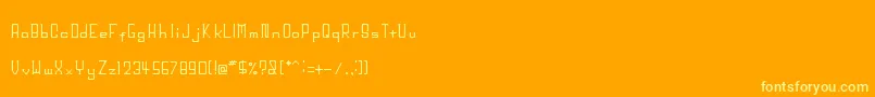 Шрифт BigHead – жёлтые шрифты на оранжевом фоне