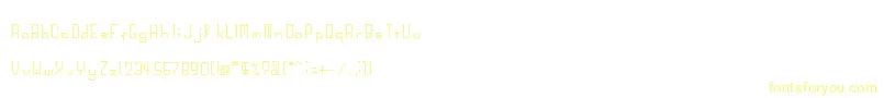 フォントBigHead – 白い背景に黄色の文字