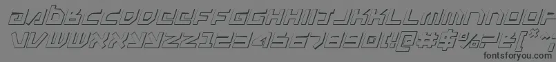 フォントUnoestado3Di – 黒い文字の灰色の背景