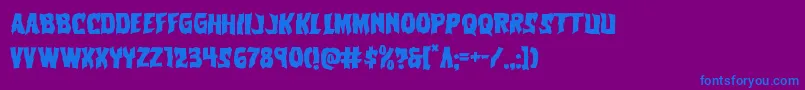Vorvolaka Font – Blue Fonts on Purple Background