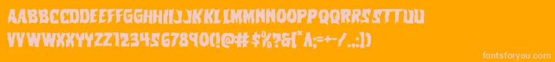 Vorvolaka Font – Pink Fonts on Orange Background