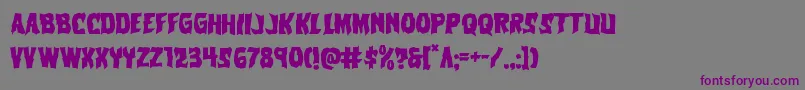 フォントVorvolaka – 紫色のフォント、灰色の背景