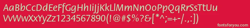 Floragtt Font – Green Fonts on Red Background