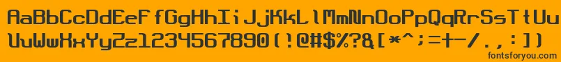 DotboundaryFixed Font – Black Fonts on Orange Background