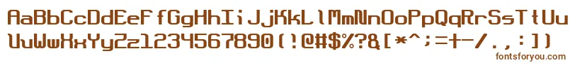 Шрифт DotboundaryFixed – коричневые шрифты на белом фоне