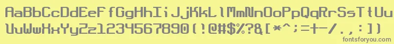 DotboundaryFixed Font – Gray Fonts on Yellow Background