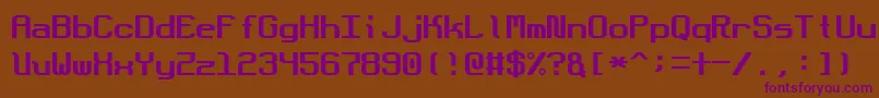 Шрифт DotboundaryFixed – фиолетовые шрифты на коричневом фоне
