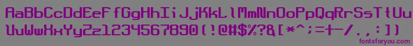 Шрифт DotboundaryFixed – фиолетовые шрифты на сером фоне
