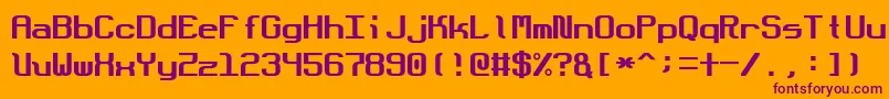 DotboundaryFixed Font – Purple Fonts on Orange Background