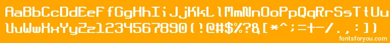 フォントDotboundaryFixed – オレンジの背景に白い文字