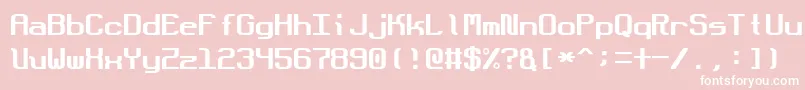 フォントDotboundaryFixed – ピンクの背景に白い文字