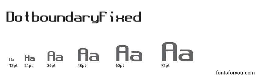 DotboundaryFixed Font Sizes