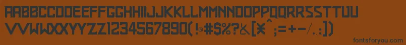 Railroader-Schriftart – Schwarze Schriften auf braunem Hintergrund