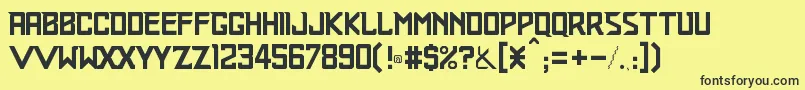 Railroader Font – Black Fonts on Yellow Background