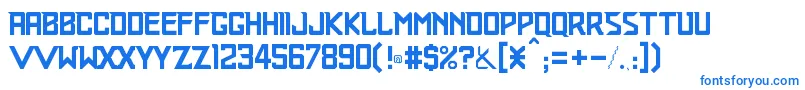 Railroader Font – Blue Fonts on White Background