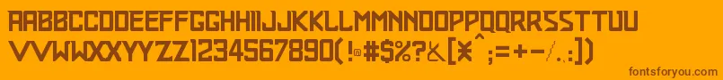 Railroader Font – Brown Fonts on Orange Background