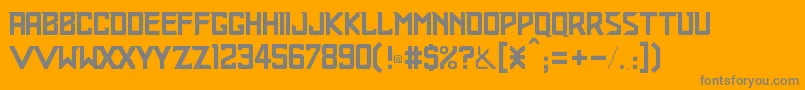Railroader Font – Gray Fonts on Orange Background