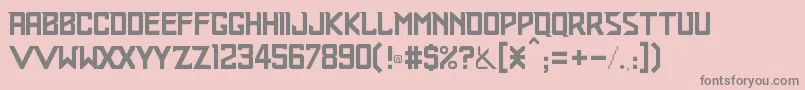Railroader Font – Gray Fonts on Pink Background