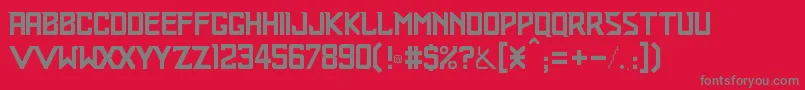 Railroader Font – Gray Fonts on Red Background