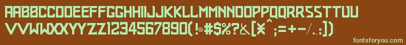 Railroader Font – Green Fonts on Brown Background