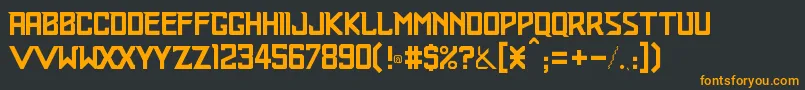 Railroader Font – Orange Fonts on Black Background