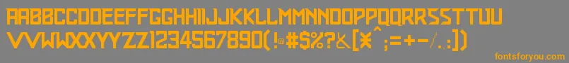 Railroader Font – Orange Fonts on Gray Background