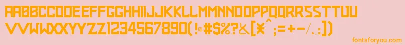 Railroader Font – Orange Fonts on Pink Background