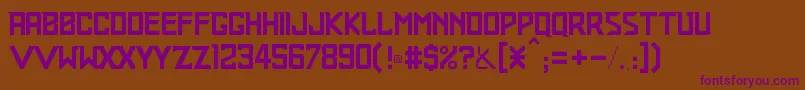Railroader Font – Purple Fonts on Brown Background