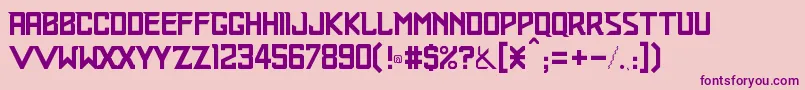 Railroader Font – Purple Fonts on Pink Background