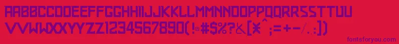 Railroader Font – Purple Fonts on Red Background