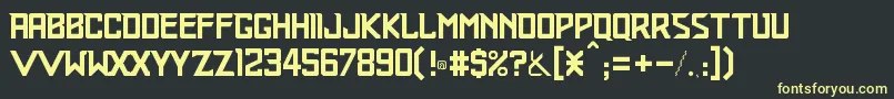 Railroader Font – Yellow Fonts on Black Background