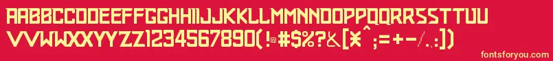 Railroader Font – Yellow Fonts on Red Background