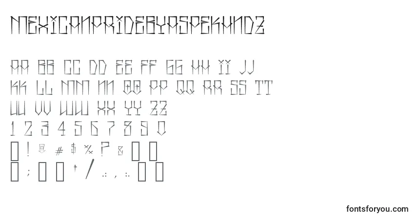 Schriftart MexicanPrideByAspekhndz – Alphabet, Zahlen, spezielle Symbole