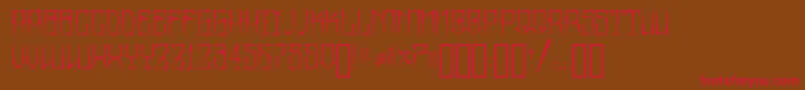 フォントMexicanPrideByAspekhndz – 赤い文字が茶色の背景にあります。