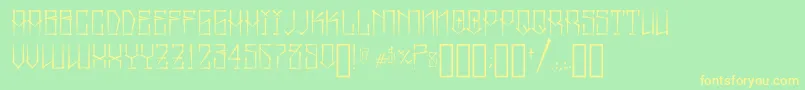 フォントMexicanPrideByAspekhndz – 黄色の文字が緑の背景にあります