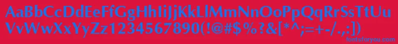 Optima ffy Font – Blue Fonts on Red Background