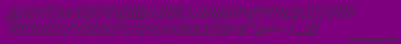 Flashrogers3Dital-Schriftart – Schwarze Schriften auf violettem Hintergrund