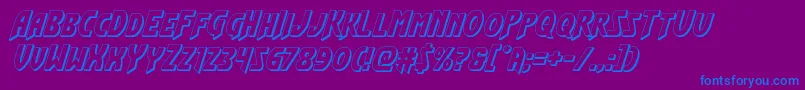 Flashrogers3Dital Font – Blue Fonts on Purple Background