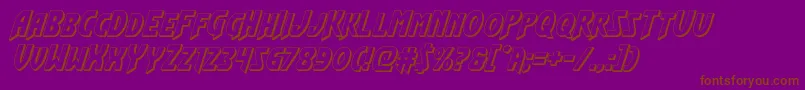 Flashrogers3Dital Font – Brown Fonts on Purple Background