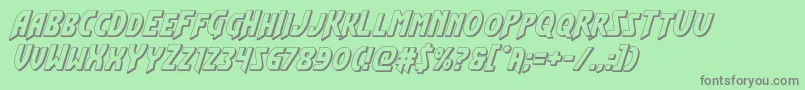 Flashrogers3Dital Font – Gray Fonts on Green Background