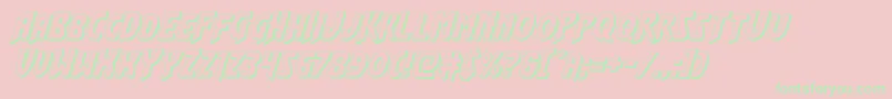 Flashrogers3Dital Font – Green Fonts on Pink Background