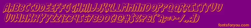 Flashrogers3Dital Font – Orange Fonts on Purple Background