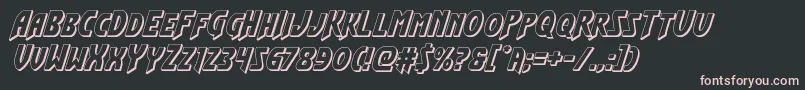 Flashrogers3Dital Font – Pink Fonts on Black Background