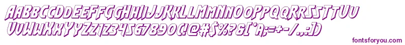 Flashrogers3Dital Font – Purple Fonts on White Background