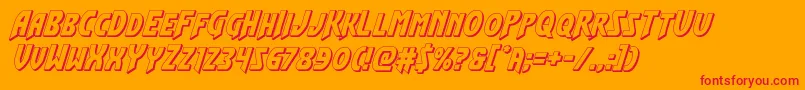 Flashrogers3Dital Font – Red Fonts on Orange Background