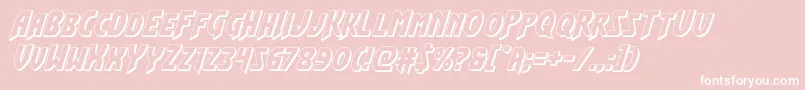 Flashrogers3Dital Font – White Fonts on Pink Background