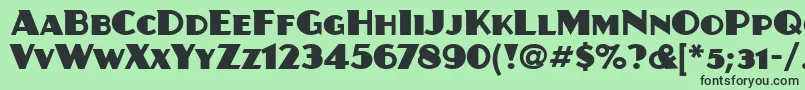 フォントJuanitaItc – 緑の背景に黒い文字