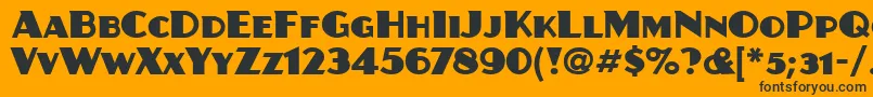 JuanitaItc Font – Black Fonts on Orange Background