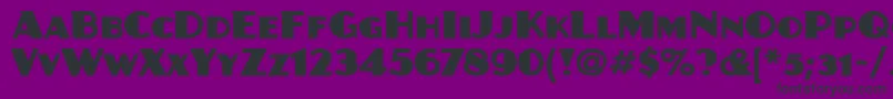 JuanitaItc Font – Black Fonts on Purple Background